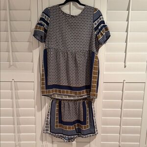 Joy Joy Blue and Gold Geometric Set